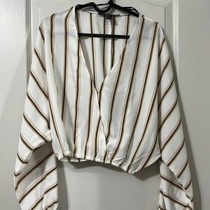 White and yellow blouse